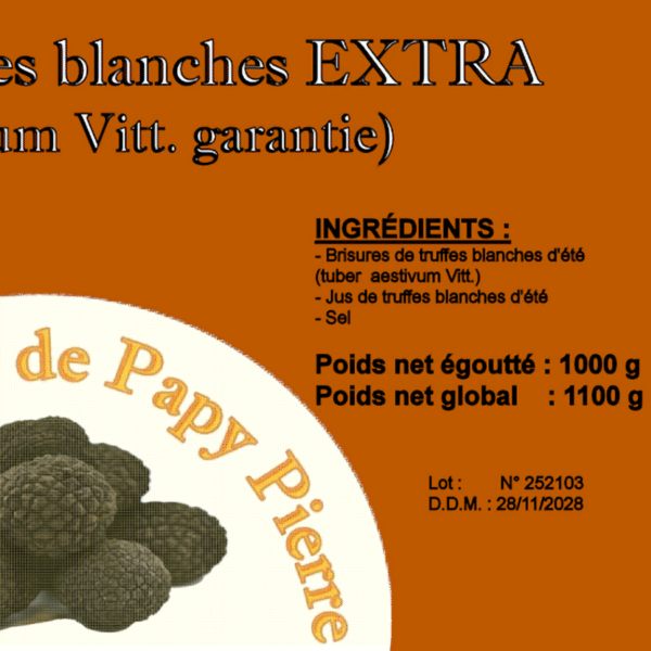 TRUFFES blanches d'été en BRISURES