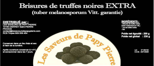 TRUFFES NOIRES du PÉRIGORD en BRISURES
