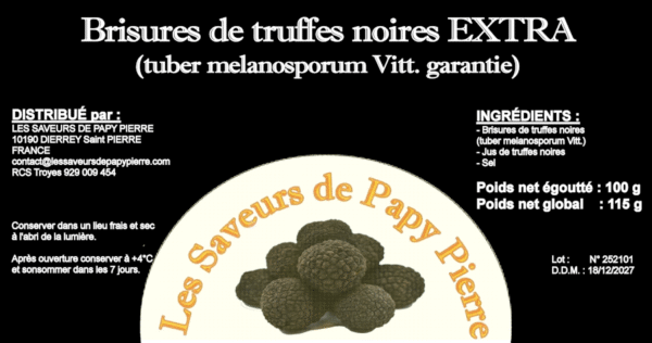 TRUFFES NOIRES du PÉRIGORD en BRISURES