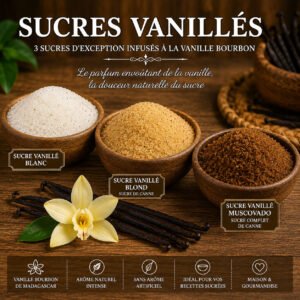 Sucres vanillé à la vanille bourbon de Madagascar
