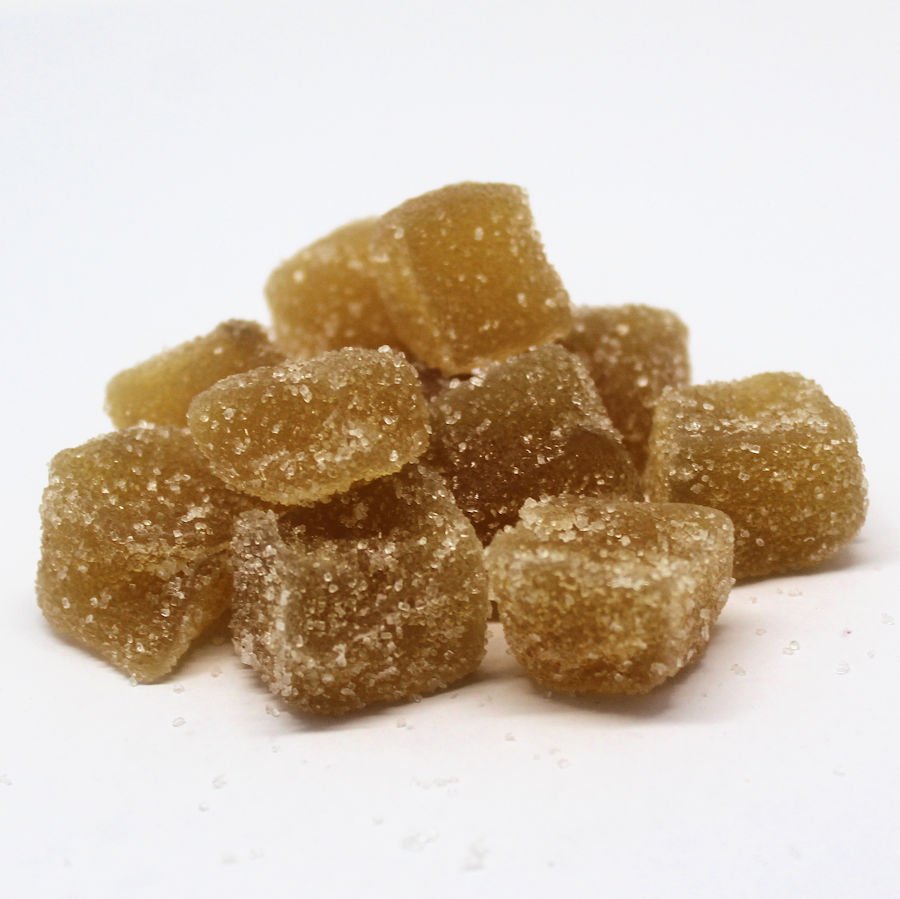 Gingembre cristallisé en cubes